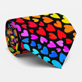 Rainbow Watercolor Hearts Mönster Slips