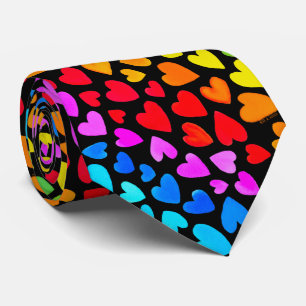 Rainbow Watercolor Hearts Mönster Slips