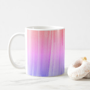 Rainbow Watercolor Struktur Abstrakt Painting Kaff Kaffemugg