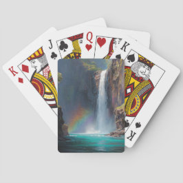Rainbow Waterfall Fantasy Scene Playing Cards Casinokort