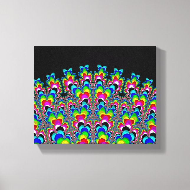 Rainbow Waterfall - Fractal Art Canvastryck (Framsida)