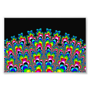 Rainbow Waterfall - Fractal Art Fototryck