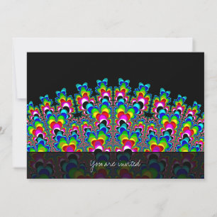 Rainbow Waterfall - Fractal Art Inbjudningar