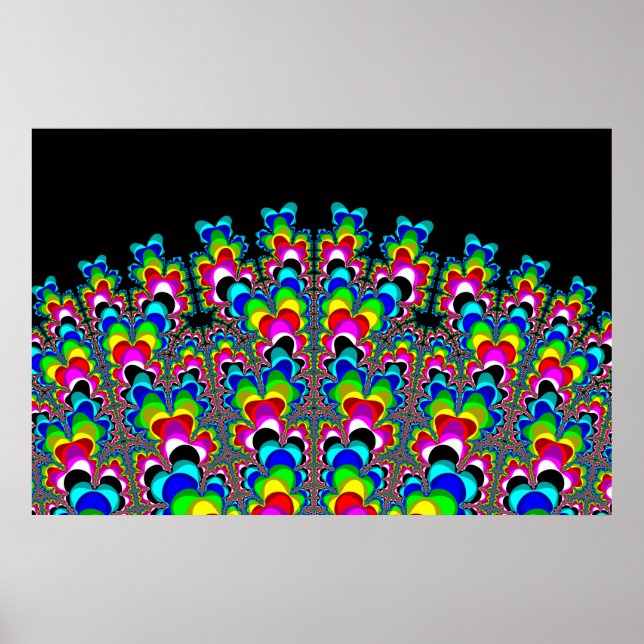 Rainbow Waterfall - Fractal Art Poster (Framsidan)