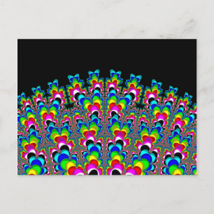 Rainbow Waterfall - Fractal Art Vykort