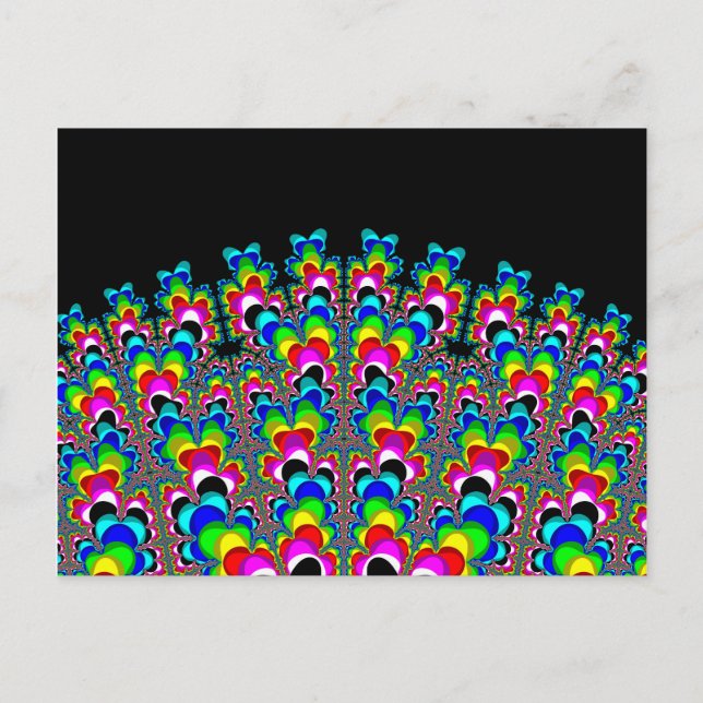 Rainbow Waterfall - Fractal Art Vykort (Framsida)