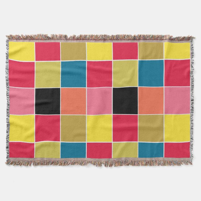 Rainbow Waterfall Squares Filt (Framsidan)