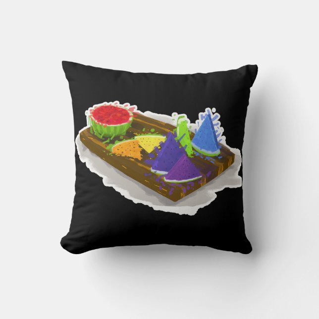 Rainbow Watermelon Kudde (Framsida)