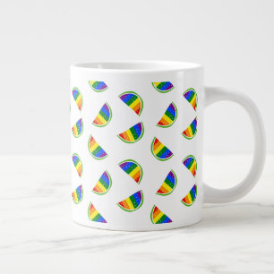 Rainbow Watermelon Mönster Jumbo Mugg