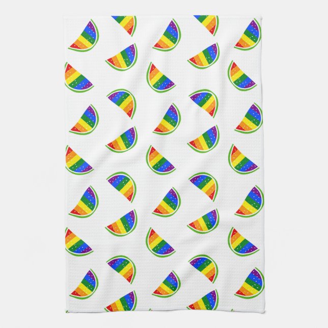 Rainbow Watermelon Mönster Kökshandduk (Vertikal)
