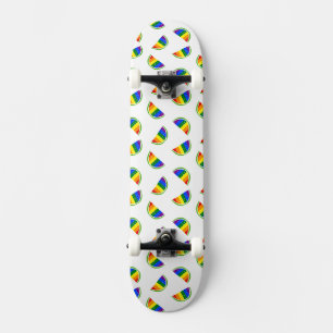 Rainbow Watermelon Mönster Mini Skateboard Bräda 18,5 Cm