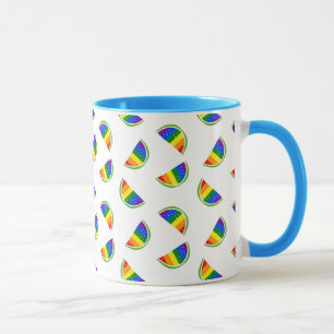 Rainbow Watermelon Mönster Mugg