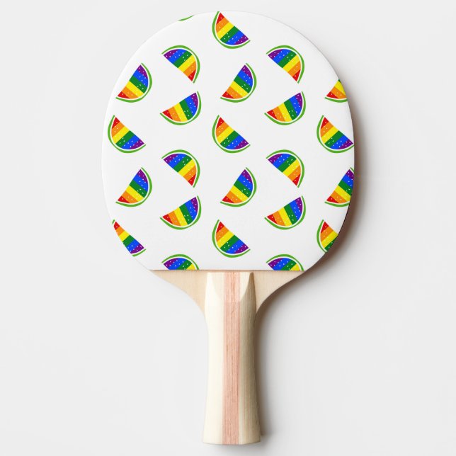 Rainbow Watermelon Mönster Pingisracket (Framsidan)