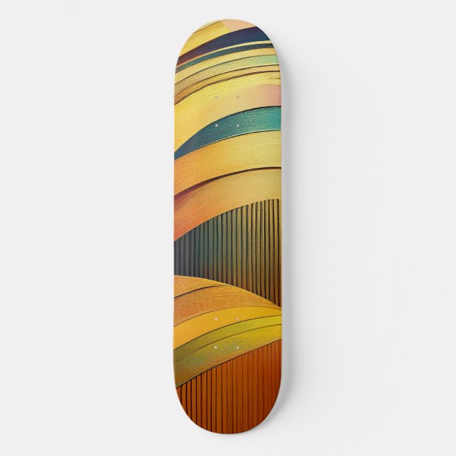 Rainbow Wave Mini Skateboard Bräda 18,5 Cm (Framsida)