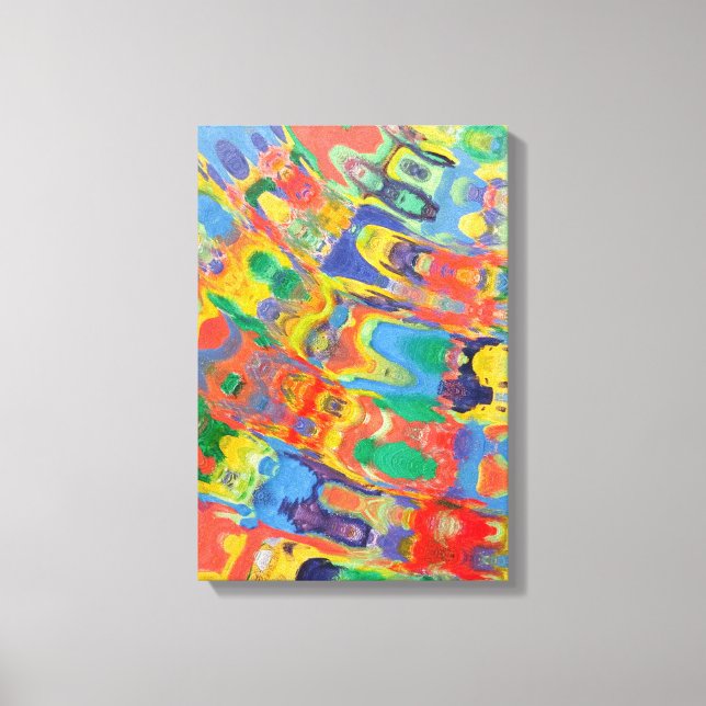 Rainbow Waves Canvastryck (Framsida)