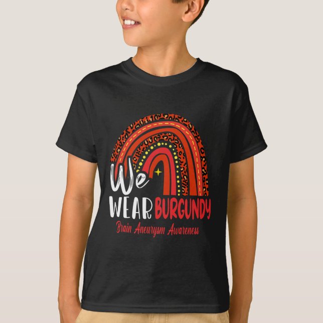 Rainbow We Bära Brain Aneurysm Awareness T Shirt (Framsida)