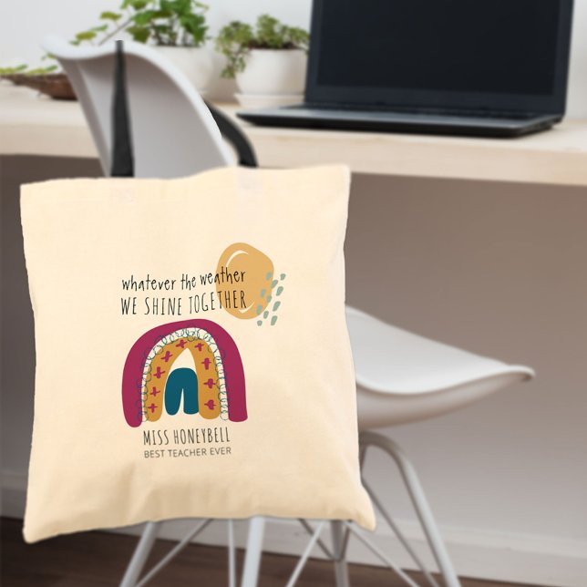 Rainbow we Shine Together Cute Personlig Tygkasse (Skapare uppladdad)