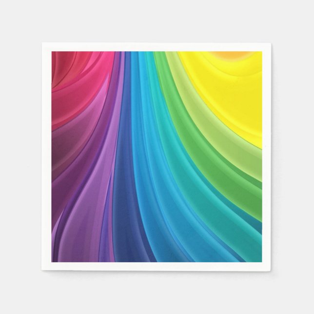 Rainbow Wedding Reception Cocktail Napkin Pappersservett (Framsidan)