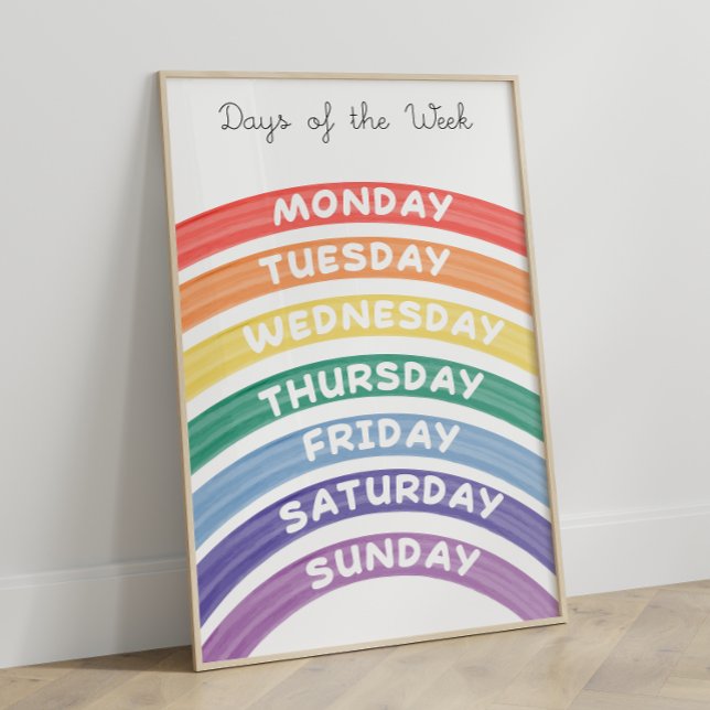 Rainbow Weekdays Education Poster (Skapare uppladdad)
