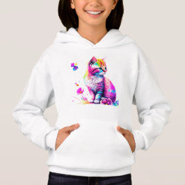 Rainbow Whimsy: Kitten in Bloom T Shirt
