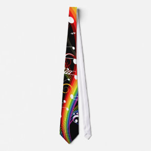 Rainbow White Musik noter on Black Slips