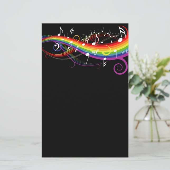 Rainbow White Musik noter på Black (Stående Fram)