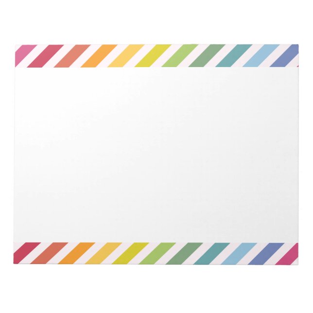 Rainbow & White Rand Anteckningsblock (Framsida)