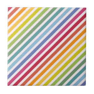 Rainbow & White Rand Kakelplatta