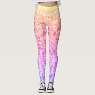 Rainbow William Morris Mönster Blommigt Boho Leggings