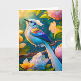 Rainbow Winged Jay Fantasy Bird Kort