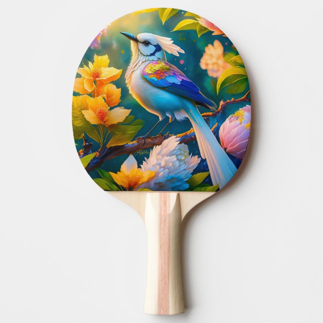 Rainbow Winged Jay Fantasy Bird Pingisracket (Framsidan)