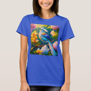 Rainbow Winged Jay Fantasy Bird T Shirt