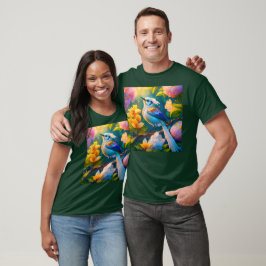 Rainbow Winged Jay Fantasy Bird T Shirt