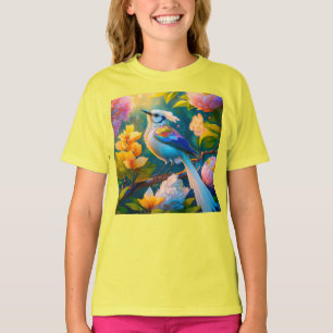 Rainbow Winged Jay Fantasy Bird T Shirt