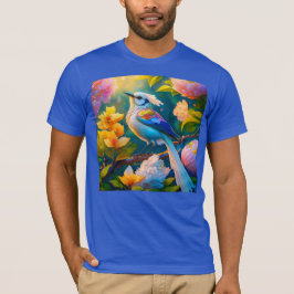 Rainbow Winged Jay Fantasy Bird T Shirt