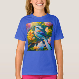 Rainbow Winged Jay Fantasy Bird T Shirt