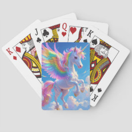 Rainbow Winged Prancing Unicorn Casinokort