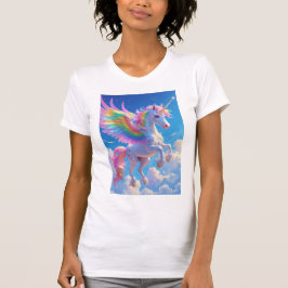 Rainbow Winged Prancing Unicorn T Shirt
