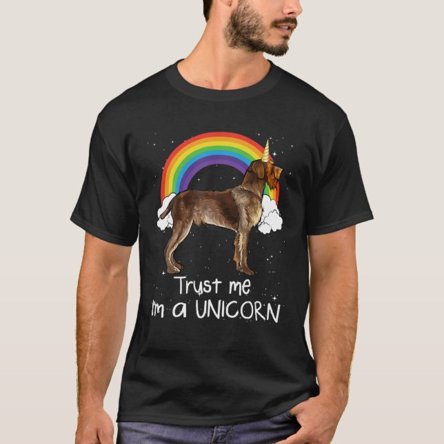 Rainbow Wirehsted Pointing Griffon Lita på mig att T Shirt (Framsida)