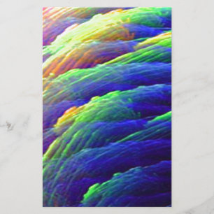 Rainbow Wispy Feather Mountains Brevpapper
