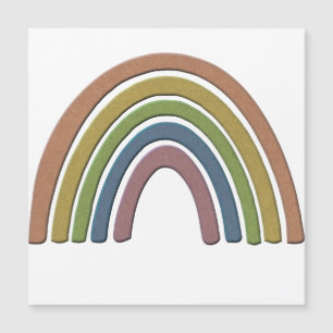 Rainbow with Faux Rustic Papper Struktur Magnet