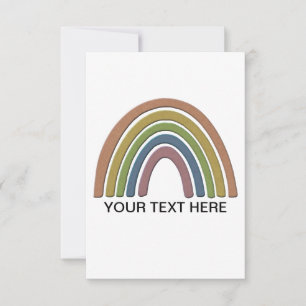 Rainbow with Faux Rustic Papprare Struktur Kort