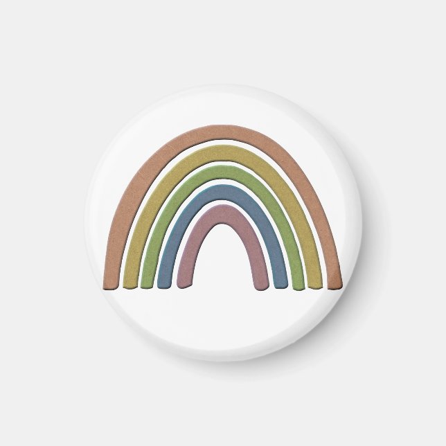 Rainbow with Faux Rustic Papprare Struktur Magnet (Framsidan)