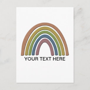 Rainbow with Faux Rustic Papprare Struktur Vykort