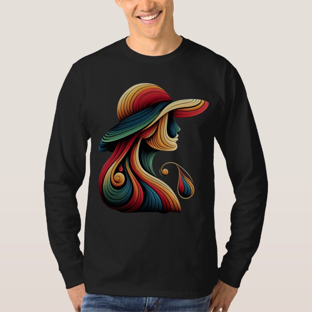 Rainbow Woman T-Shirt Design (Framsida)