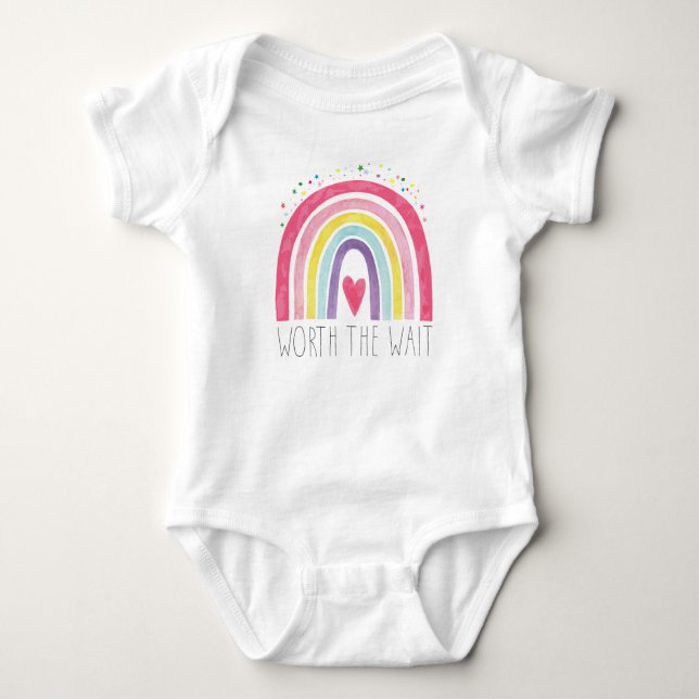 Rainbow Worth the Wait T Shirt (Framsida)