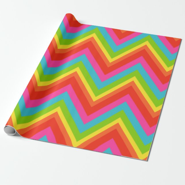 Rainbow Wrapping Papper Presentpapper (Utrullad)