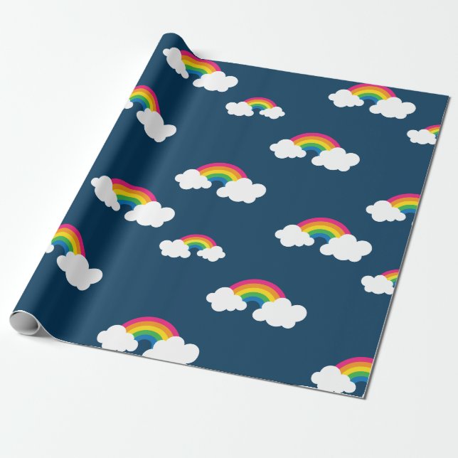 Rainbow Wrapping Papper Presentpapper (Utrullad)