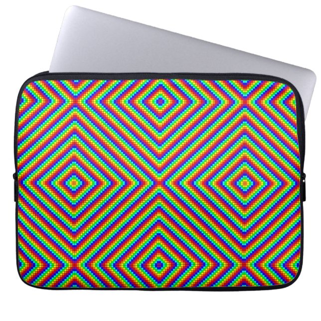Rainbow X - Bärbar datorsklänning Laptop Fodral (Framsidan)