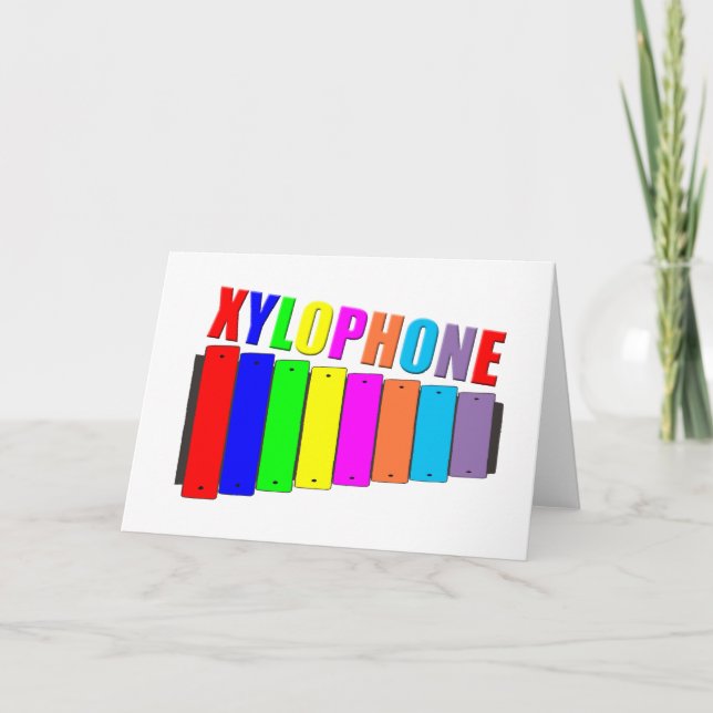 rainbow xylophone kort (Framsida)